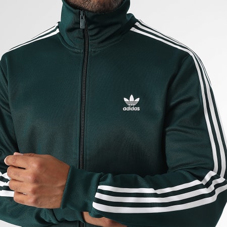 Adidas Originals - Ensemble De Survetement A Bandes Classic JY1280 JY1275 Vert Bouteille Foncé